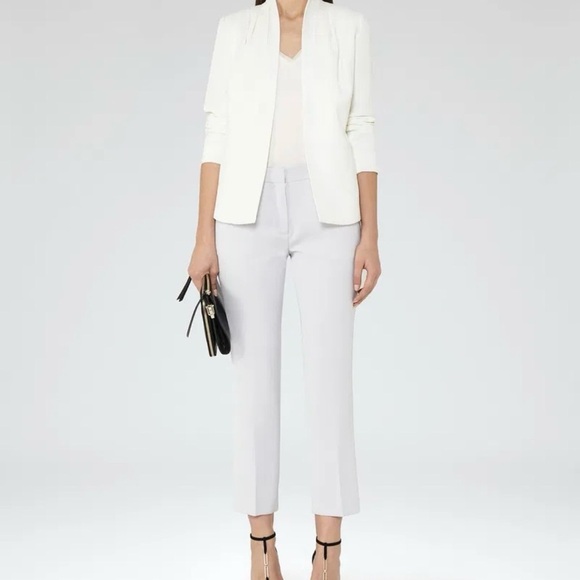 Reiss Jackets & Blazers - Reiss Sancia White Open Front Blazer Size 2 Minimalist Work Jacket